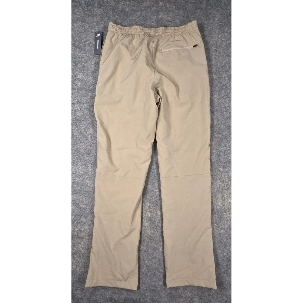 New Balance Mens Mesh Lined Track Pants Tan Khaki Athletic Training Small NWT